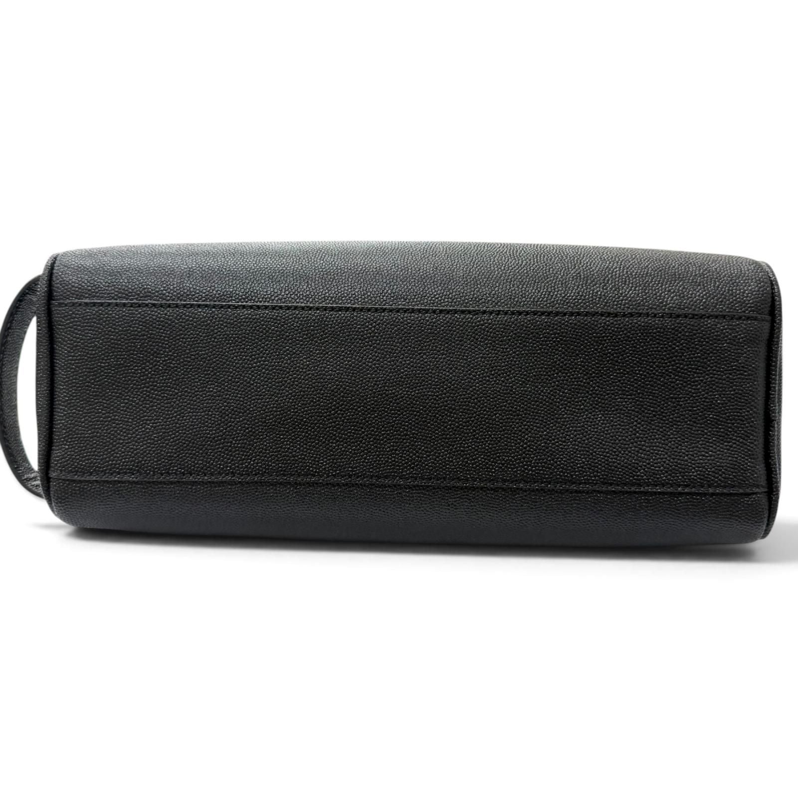 Saint Laurent Paris Grain Calfskin Logo Travel Pouch Clutch Black — view 5
