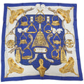 Hermes Carre 90 Etriers Silk Scarf Blue