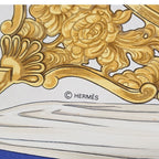 Hermes Carre 90 Etriers Silk Scarf Blue — view 8