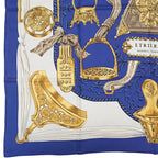 Hermes Carre 90 Etriers Silk Scarf Blue — view 2