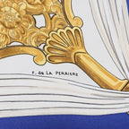 Hermes Carre 90 Etriers Silk Scarf Blue — view 6
