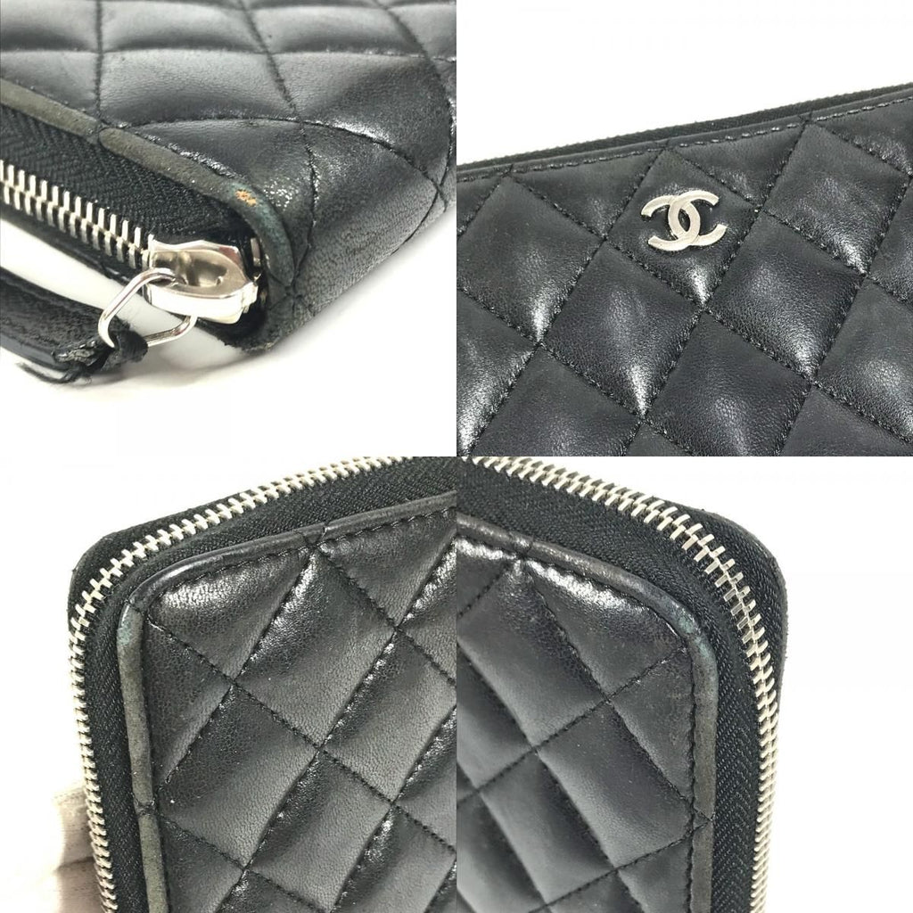 Chanel Wallet CC Logo Quilted Leather Black — view 7