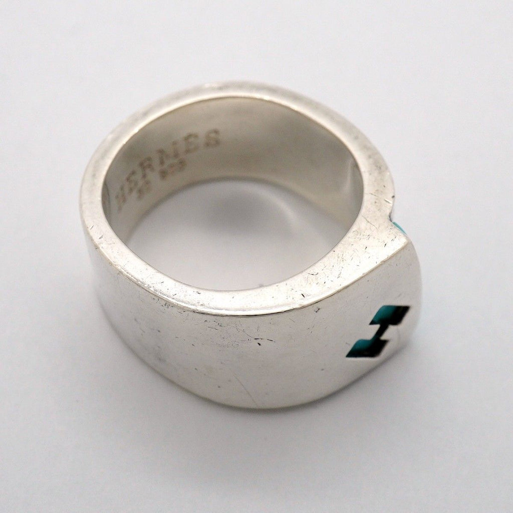 Hermes Ring Candy 925 Sterling Silver Blue — view 8
