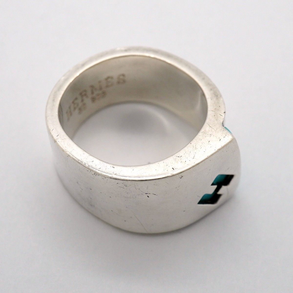 Hermes Ring Candy 925 Sterling Silver Blue — view 8