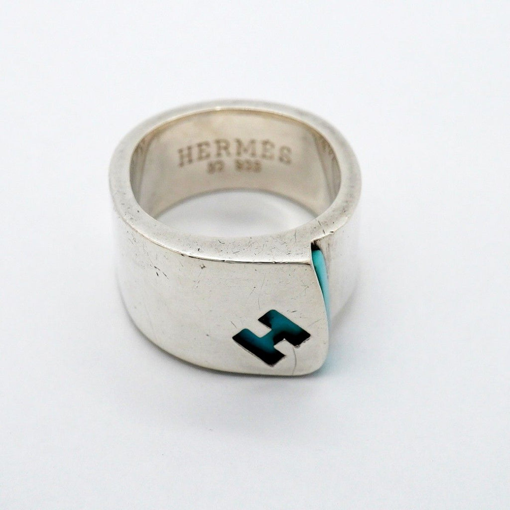 Hermes Ring Candy 925 Sterling Silver Blue — view 3