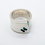 Hermes Ring Candy 925 Sterling Silver Blue — view 3