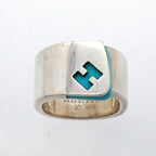 Hermes Ring Candy 925 Sterling Silver Blue — view 2