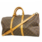 Louis Vuitton Boston Bag Monogram Keepall Bandouliere 50 Brown