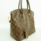 Louis Vuitton Handbag Monogram Shiny Lockit Brown — view 2