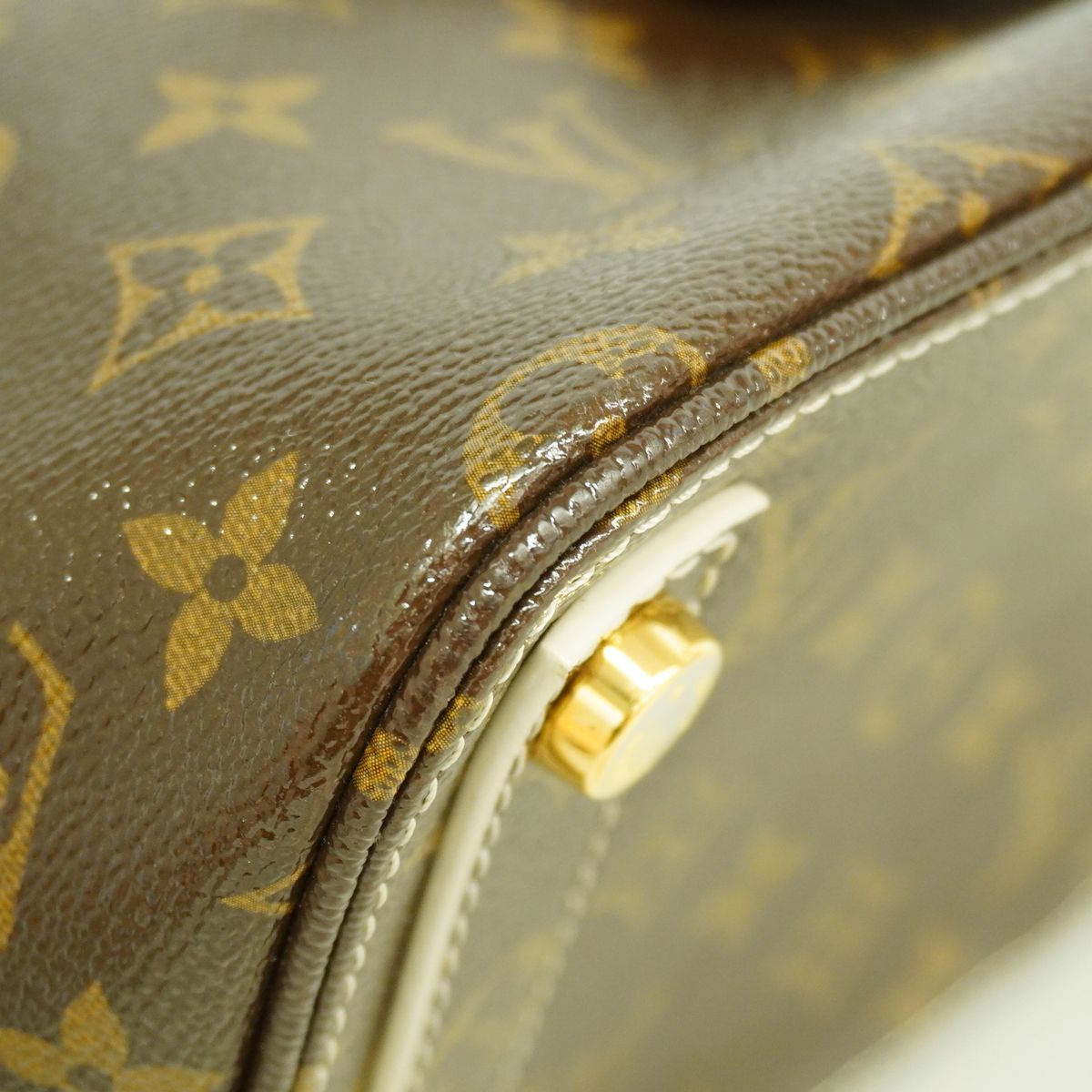 Louis Vuitton Handbag Monogram Shiny Lockit Brown — view 7