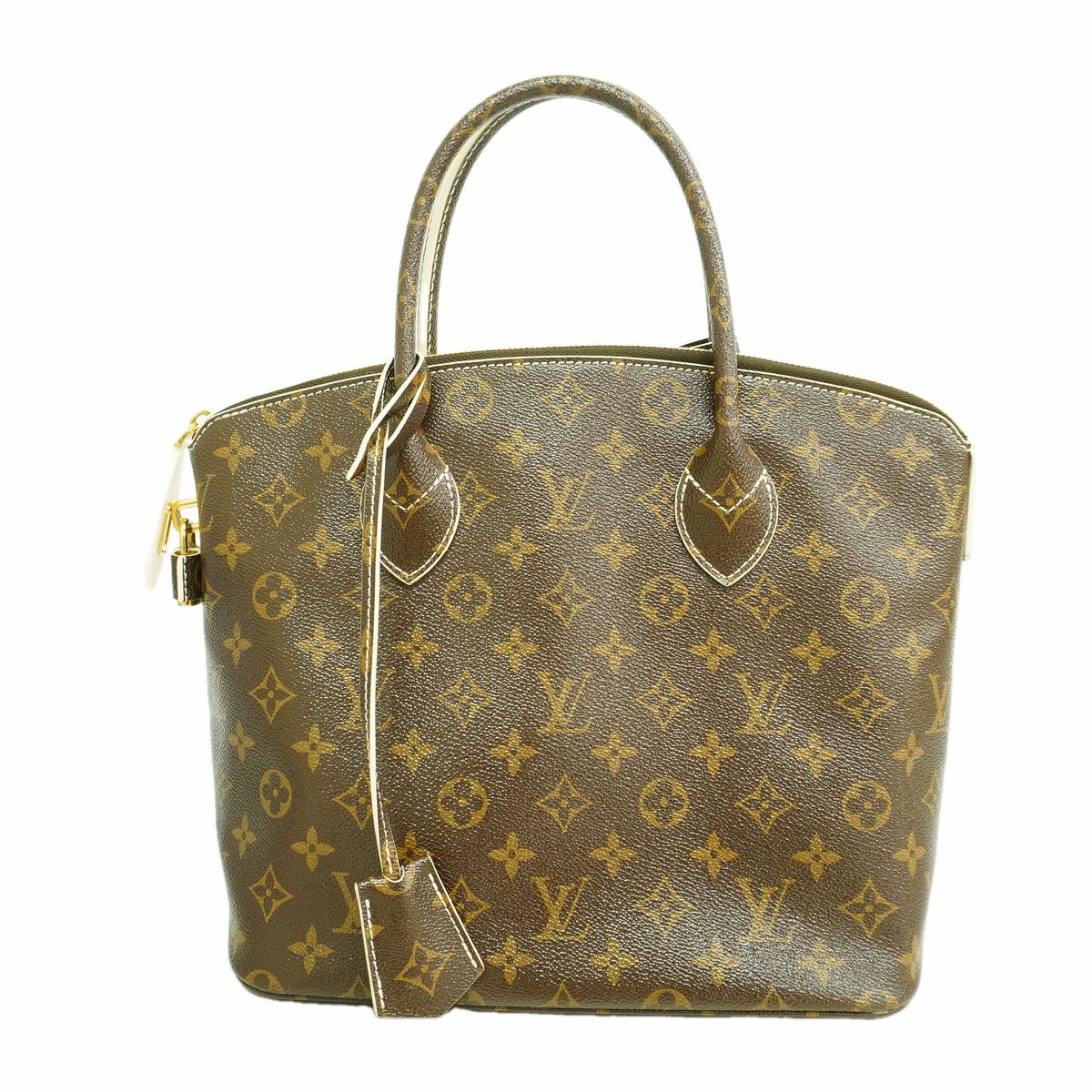 Louis Vuitton Handbag Monogram Shiny Lockit Brown