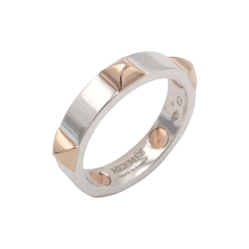 Hermes Crew Doe B Ring Included 18k Pink Gold 925 Sterling Silver