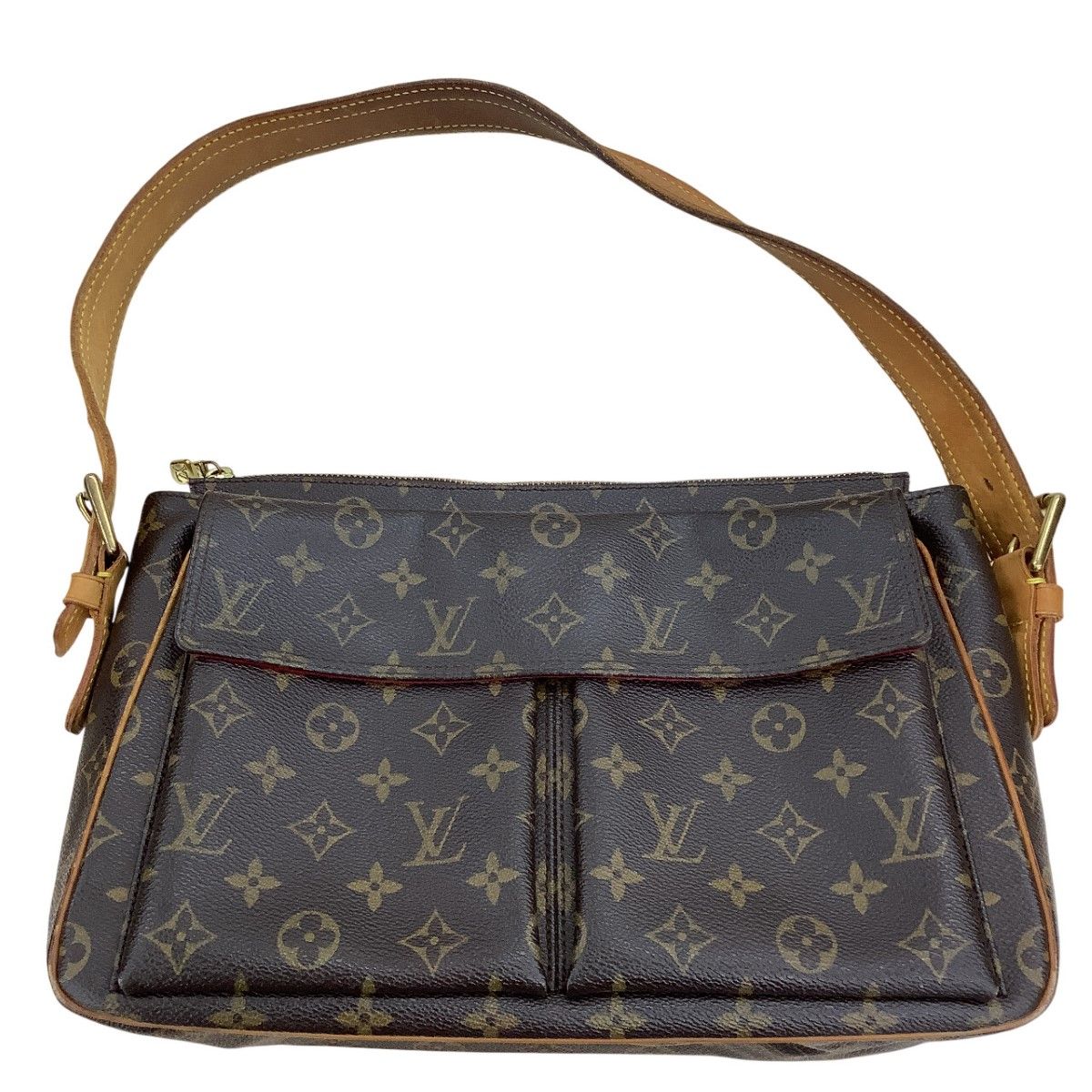 Louis Vuitton Monogram Viva Cite GM Shoulder Bag Brown