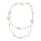 Hermes Farandole Long Necklace 925 Sterling Silver Creasing Sally Chaine
