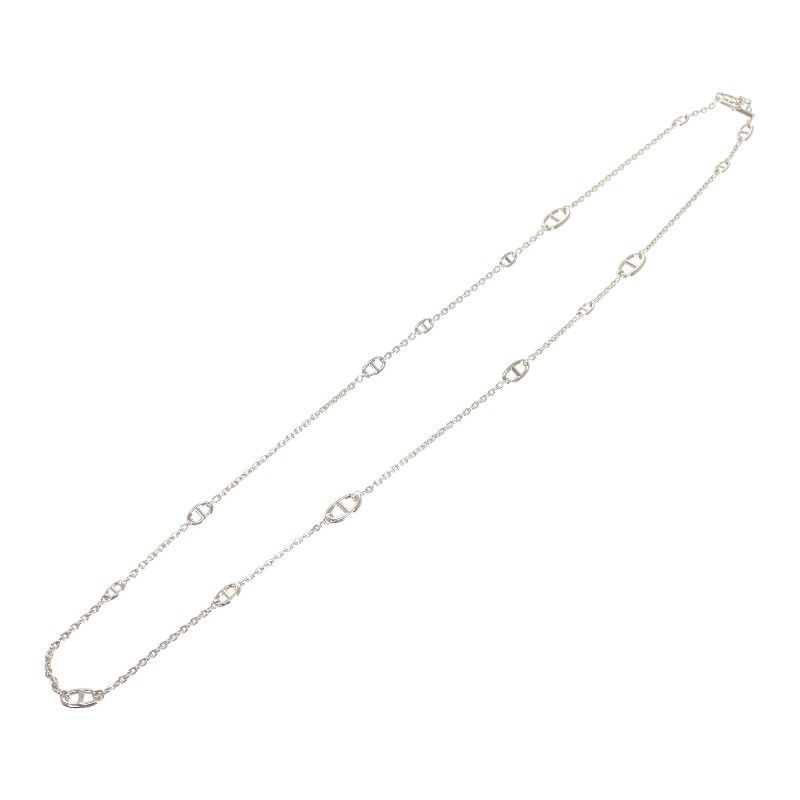 Hermes Farandole Long Necklace 925 Sterling Silver Creasing Sally Chaine — view 2