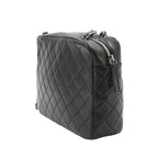 Chanel Quilted Camera Bag Chain Lambskin Plastic Black — view 4