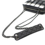 Chanel Quilted Camera Bag Chain Lambskin Plastic Black — view 6