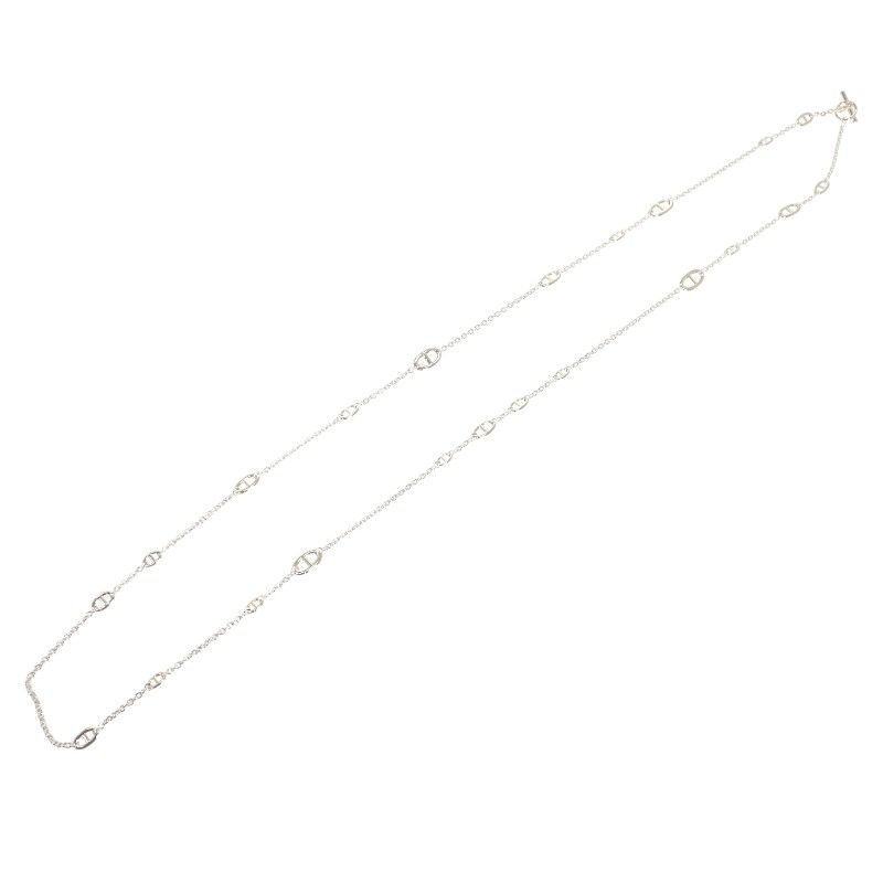 Hermes Farandole Long Necklace 160 925 Sterling Silver Creasing Sally Chaine — view 2