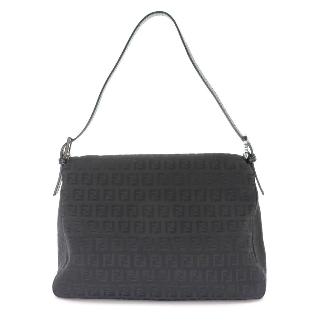 Fendi Zucchino Mamma Bucket Shoulder Bag Canvas Black Gunmetal — view 2