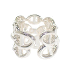 Hermes Chaine D'ancre Stamp Ring 925 Sterling Silver — view 4