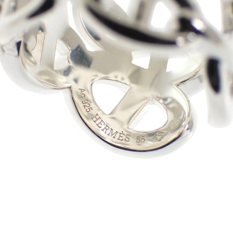 Hermes Chaine D'ancre Stamp Ring 925 Sterling Silver — view 7