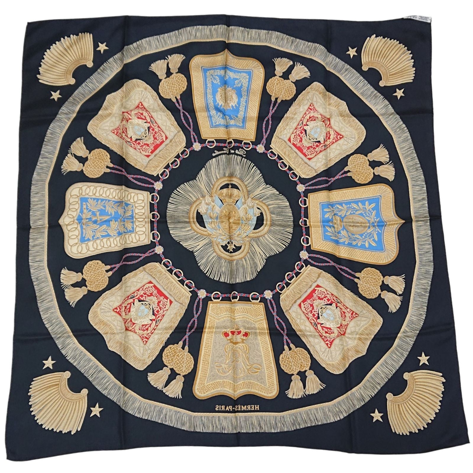 Hermes Carre 90 Poste et Cavalerie Silk Scarf — view 8