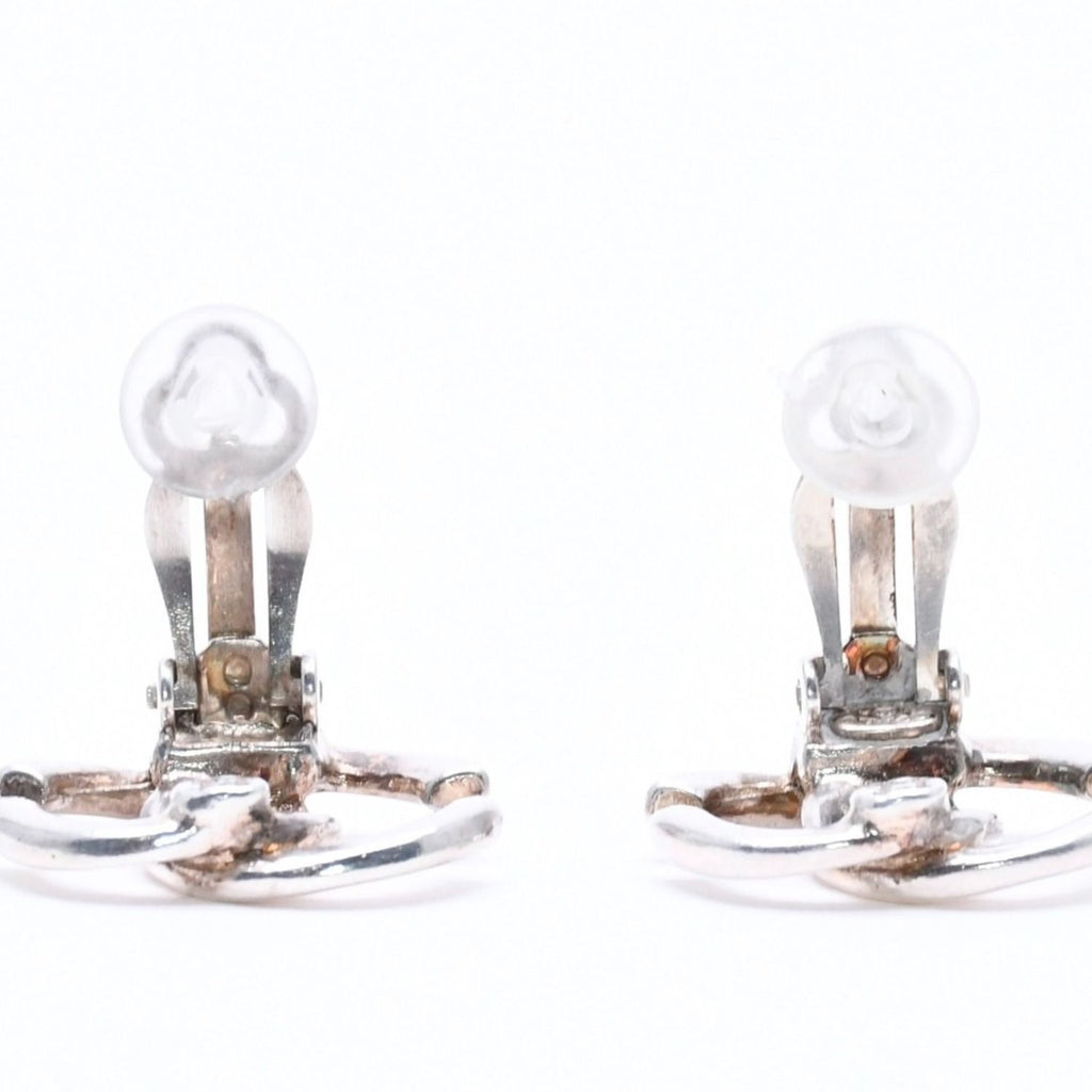 Chanel Vintage CC Logo Earrings 01 Metal Silver — view 5