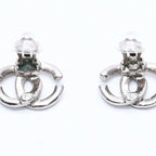 Chanel Earrings CC Logo 01 Silver Metal — view 6