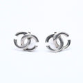 Chanel Earrings CC Logo 01 Silver Metal
