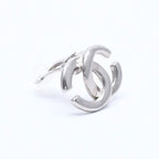 Chanel Earrings CC Logo 01 Silver Metal — view 3