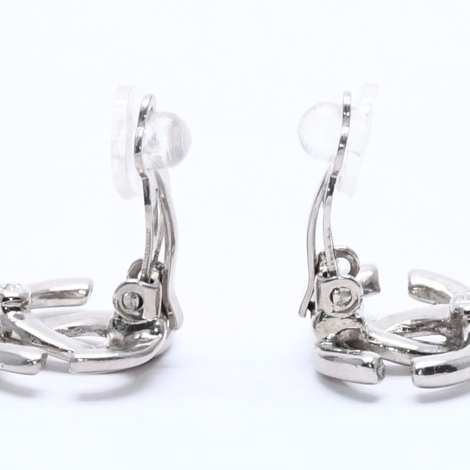 Chanel Earrings CC Logo 01 Silver Metal — view 7