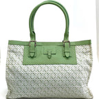 Loewe Tote Bag Anagram All Over Pattern Monogram Leather Canvas Green