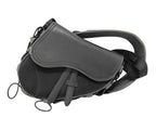 Dior Shoulder Bag Sacai Saddle Black Nylon Leather