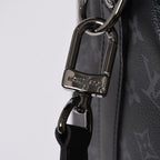 Louis Vuitton Keepall Bandouliere 45 Monogram Eclipse Canvas Black Leather — view 5