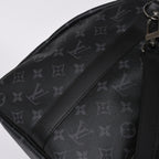 Louis Vuitton Keepall Bandouliere 45 Monogram Eclipse Canvas Black Leather — view 7