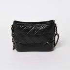 Chanel Gabrielle Shoulder Bag Chain Leather Black Gold — view 2