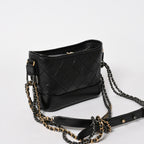 Chanel Gabrielle Shoulder Bag Chain Leather Black Gold — view 3