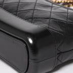 Chanel Gabrielle Shoulder Bag Chain Leather Black Gold — view 8