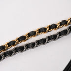 Chanel Gabrielle Shoulder Bag Chain Leather Black Gold — view 6