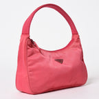 Prada Tessuto Nylon Mini Andbag Hobo Pouch Triangle Logo Pink Silver — view 3