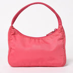 Prada Tessuto Nylon Mini Andbag Hobo Pouch Triangle Logo Pink Silver — view 2