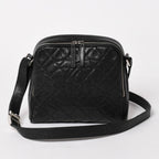 Chanel Shoulder Bag CC Logo Caviar Leather Black Silver