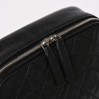 Chanel Shoulder Bag CC Logo Caviar Leather Black Silver — view 5