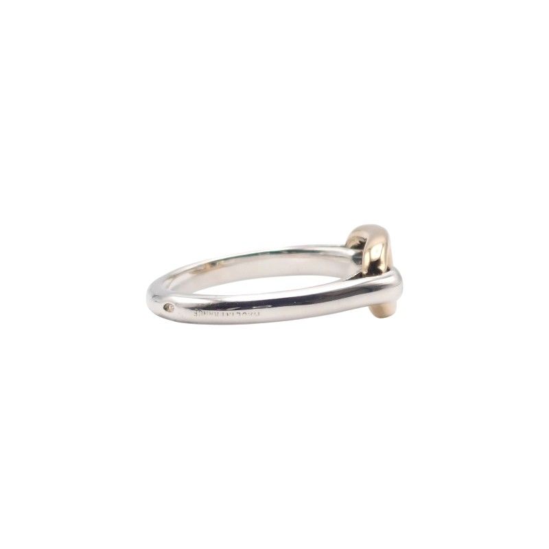 Hermes Chaine D'ancre Vintage Ring 18k Yellow Gold 925 Sterling Silver with — view 2