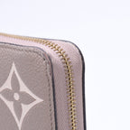 Louis Vuitton Monogram Empreinte Zippy Wallet Beige Ivory Gold — view 6