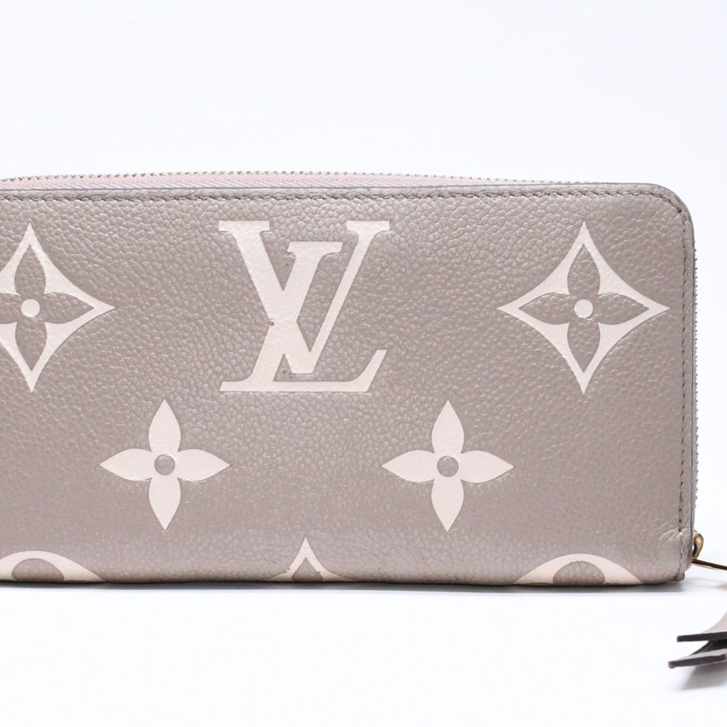 Louis Vuitton Monogram Empreinte Zippy Wallet Beige Ivory Gold — view 3