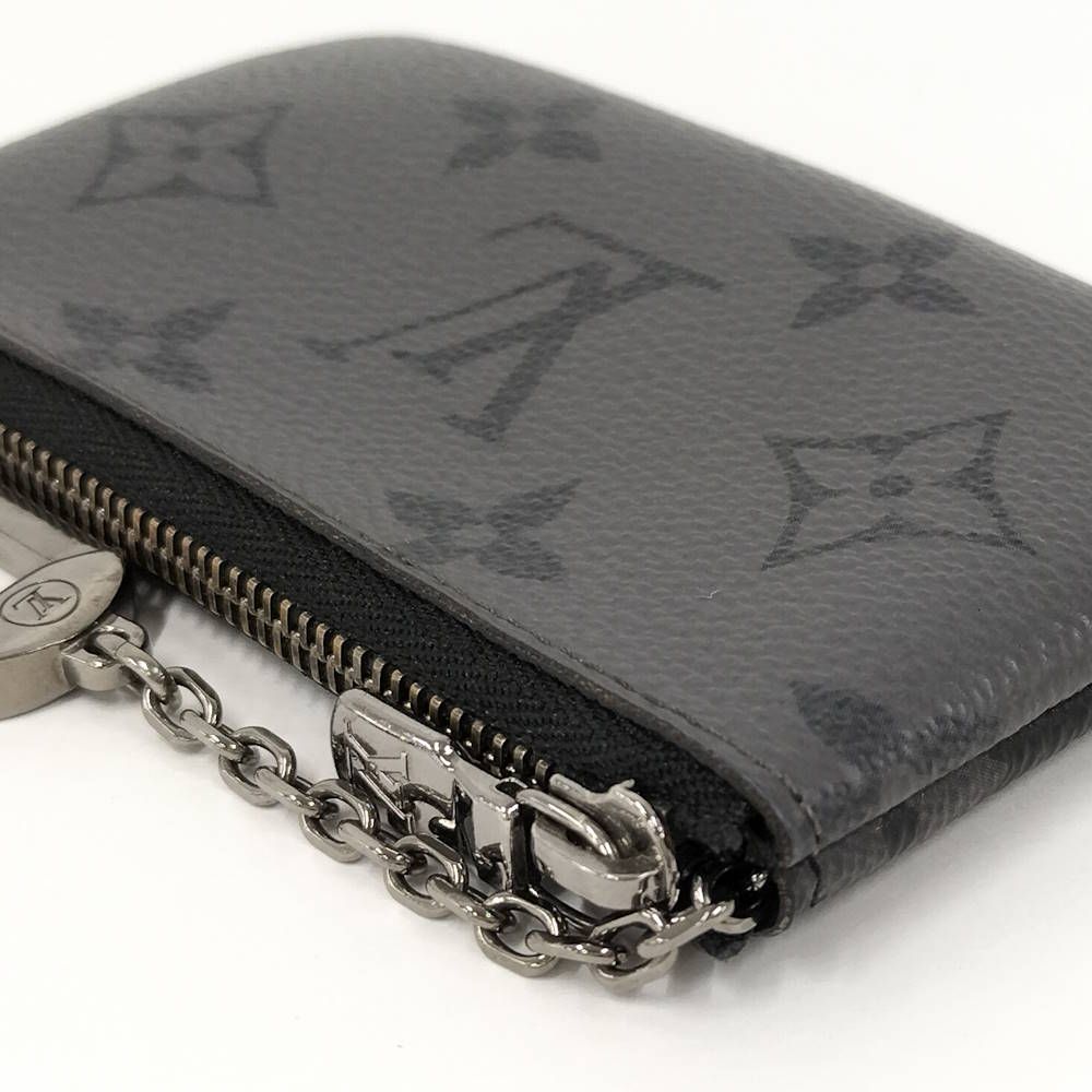 Louis Vuitton Pochette Cles Coin Case Key Keyring with Monogram Eclipse Reverse — view 3