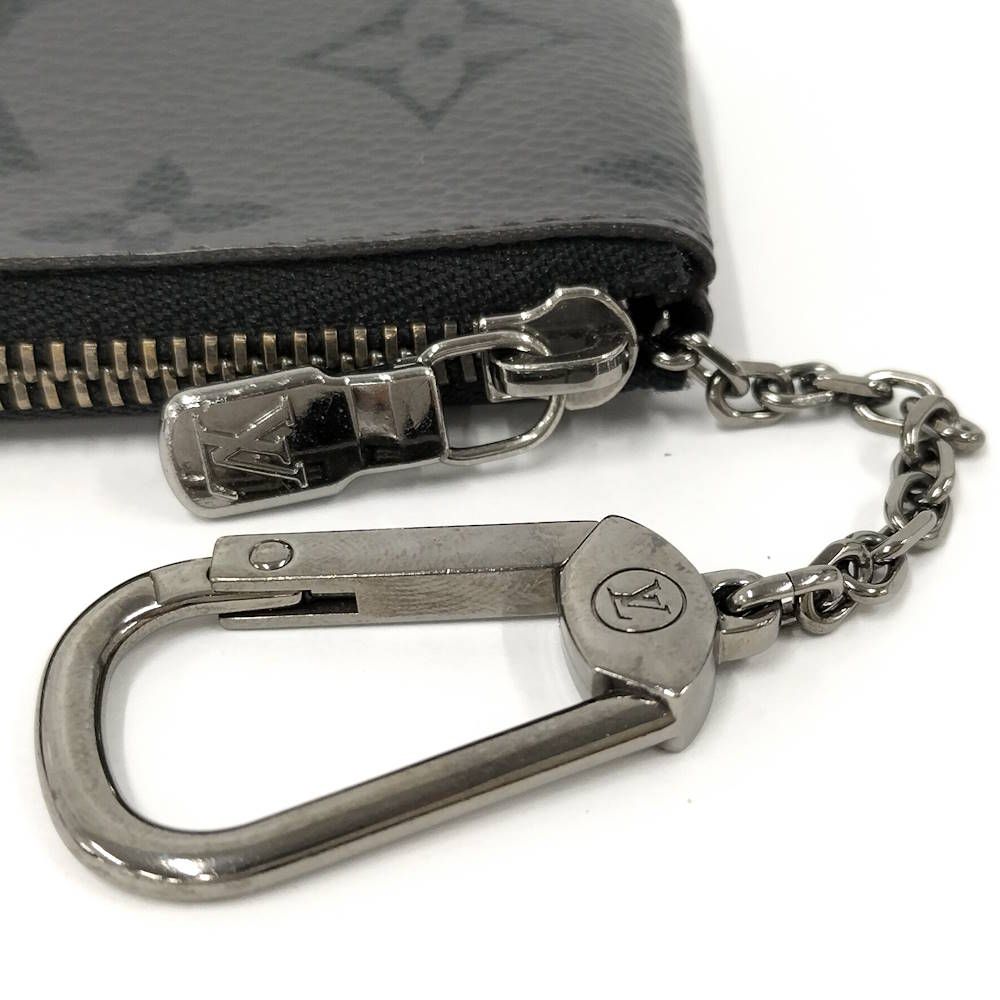 Louis Vuitton Pochette Cles Coin Case Key Keyring with Monogram Eclipse Reverse — view 7