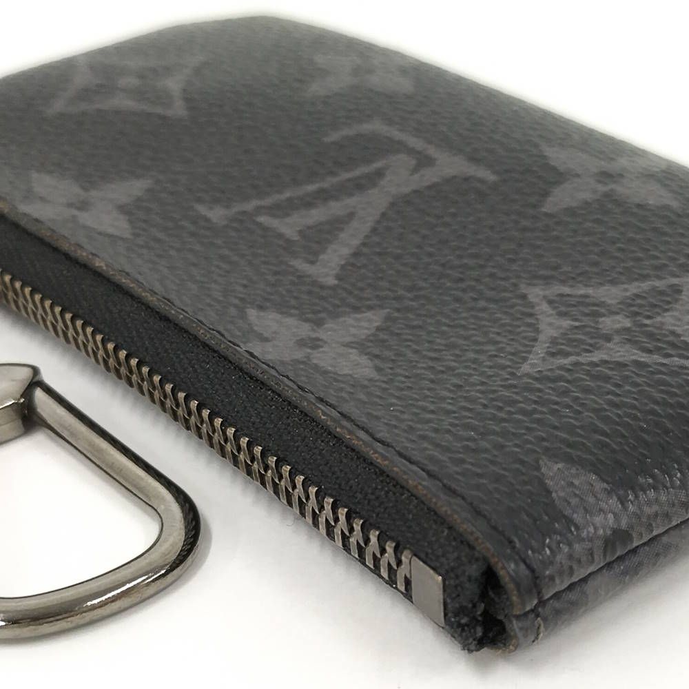 Louis Vuitton Pochette Cles Coin Case Key Keyring with Monogram Eclipse Reverse — view 4