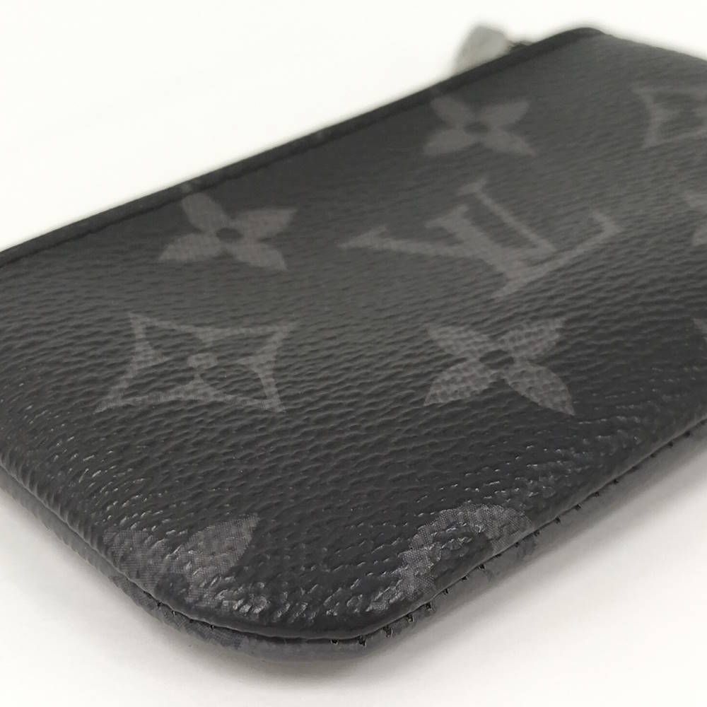 Louis Vuitton Pochette Cles Coin Case Key Keyring with Monogram Eclipse Reverse — view 6